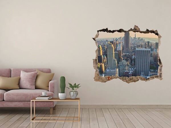 Fototapeta dziura na ścianę 3d Manhattan Nowy Jork