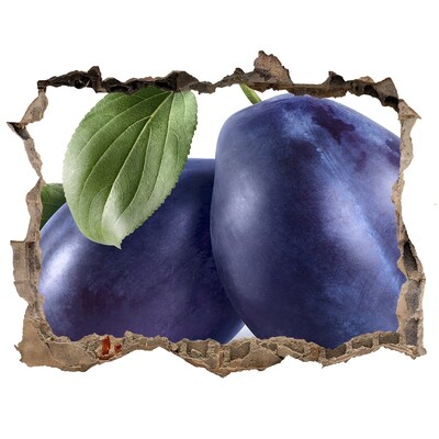 Naklejka 3D dziura okleina beton Soczyste Śliwki