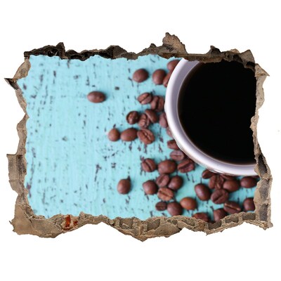 Naklejka 3D dziura okleina Czarna kawa
