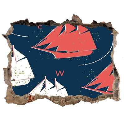 Fototapeta dziura na ścianę Statki na morzu