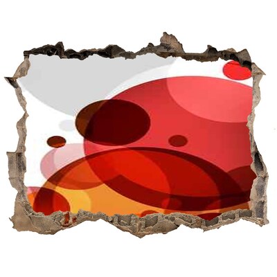 Dziura 3d fototapeta naklejka Kolorowe bąble w dziurze ściany