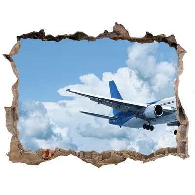 Foto zdjęcie dziura na ścianę Samolot na niebie