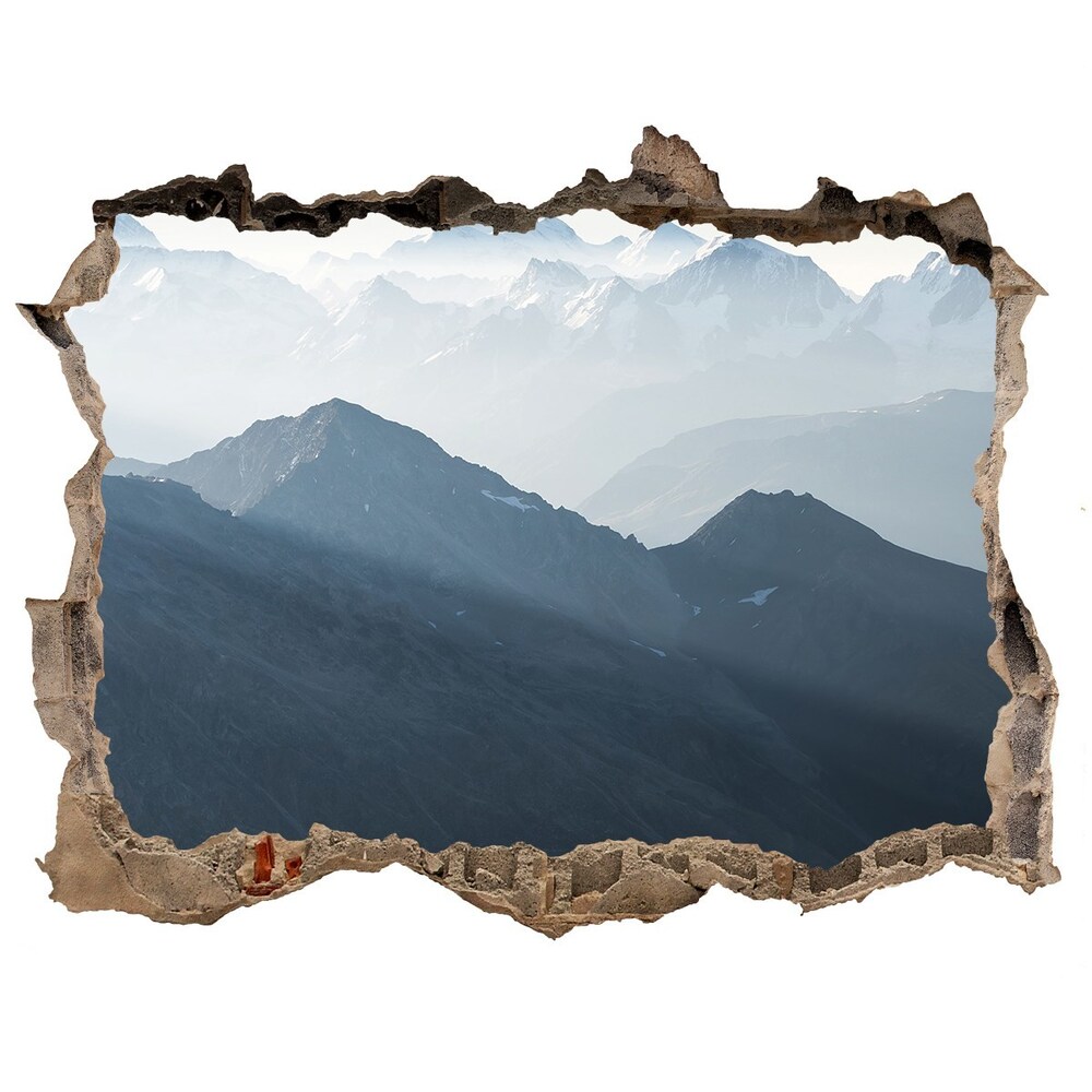 naklejka fototapeta 3D widok Górskie szczyty