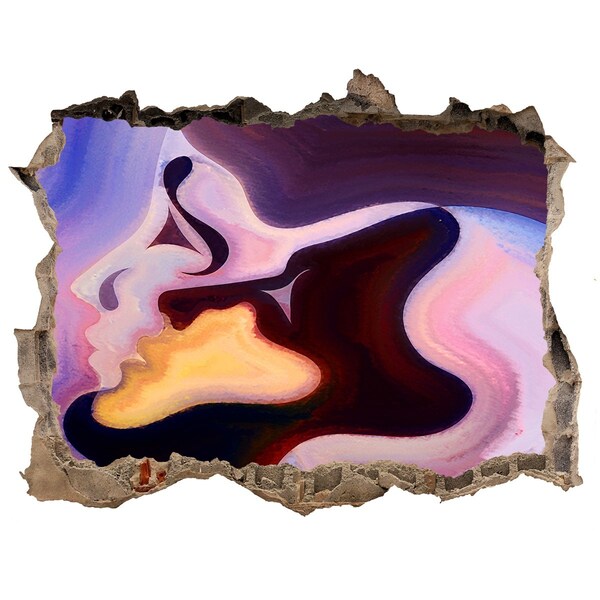 Dziura 3d fototapeta naklejka Zmysłowe Oblicza Miłości