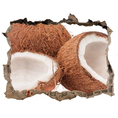 Naklejka 3D dziura na ścianę Kokosowe skarby