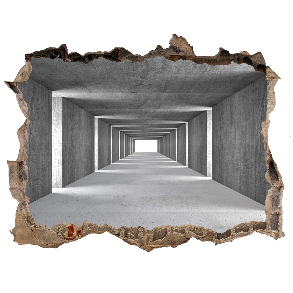 Dziura 3d fototapeta naklejka Betonowy tunel