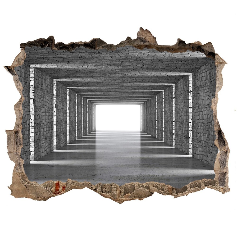 Dziura 3d fototapeta na ścianę Tunel z cegły