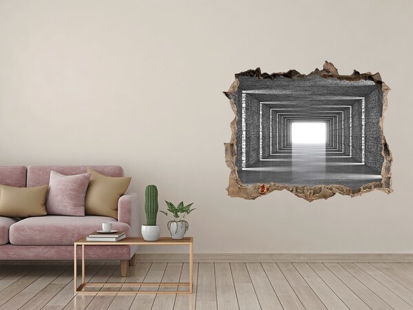 Dziura 3d fototapeta na ścianę Tunel z cegły