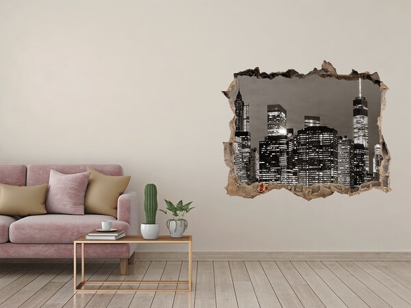 Fototapeta dziura na ścianę 3d Manhattan Nowy Jork