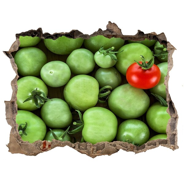 Naklejka 3D dziura okleina Owoce w betonie