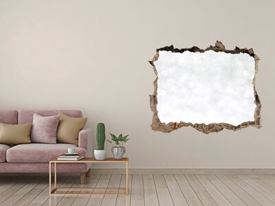 Dziura 3d fototapeta naklejka Złamana ściana z efektem bokeh