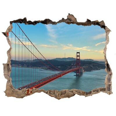 Fototapeta dziura na ścianę 3d Most San Francisco