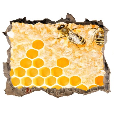 Dziura 3d fototapeta naklejka Pracujące pszczoły