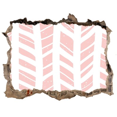 Fotoobraz dziura na ścianę naklejka Różowe ślady na betonie