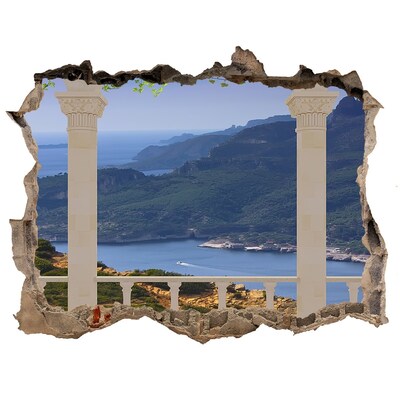 Fototapeta dziura na ścianę 3d Widok na malowniczą zatokę