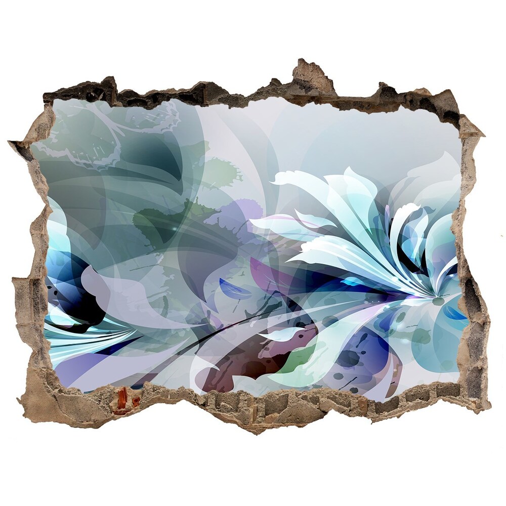 Samoprzylepna dziura naklejka Abstrakcja kwiaty