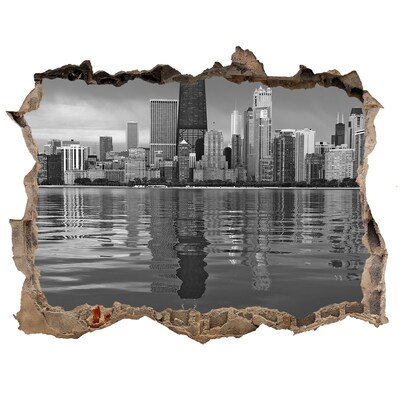 Fototapeta dziura na ścianę 3d naklejka Chicago