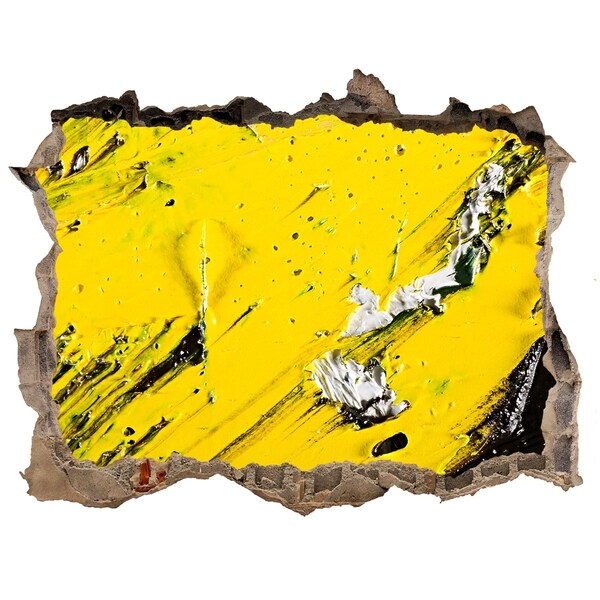 Dziura 3d fototapeta na ścianę Złota dziura w betonie