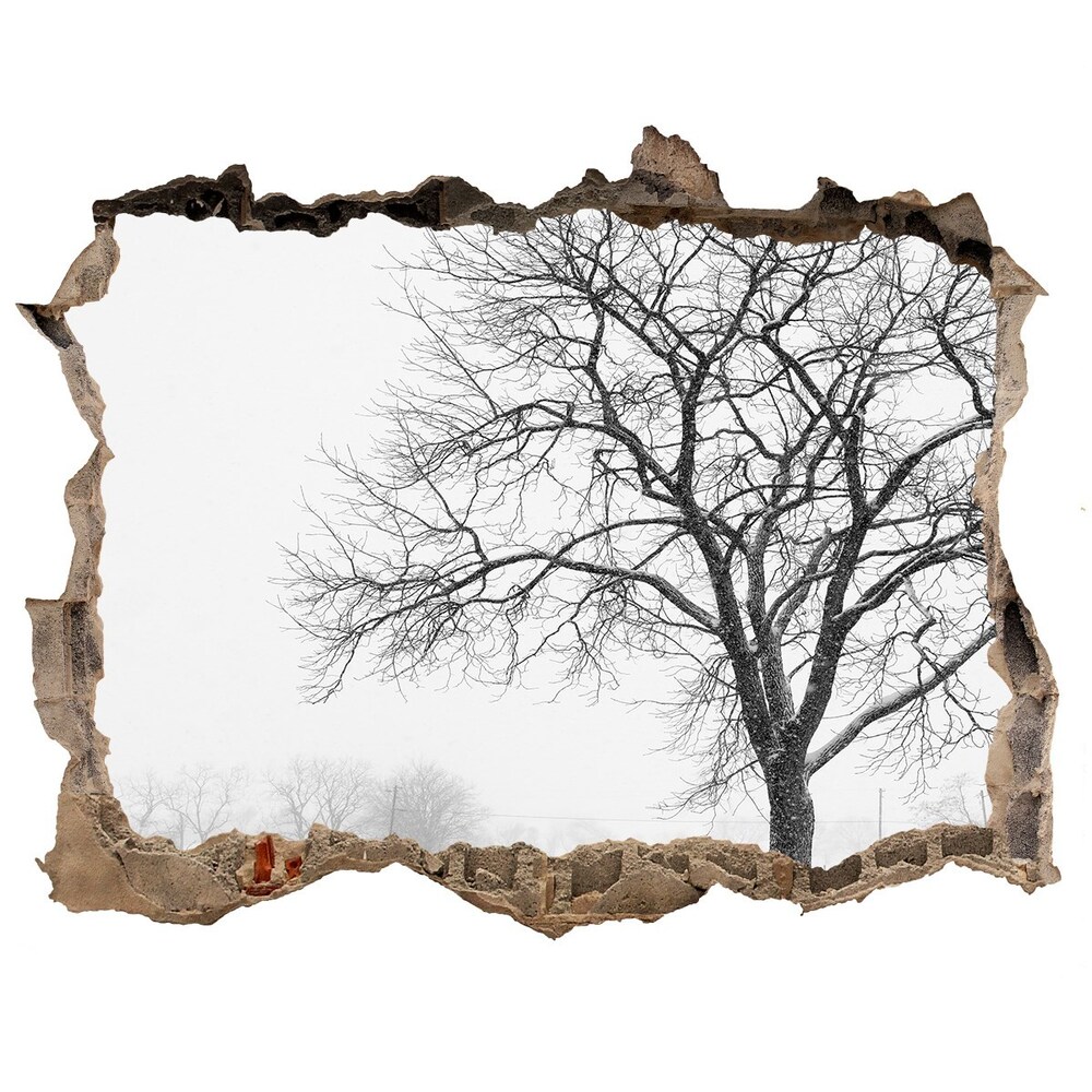 naklejka fototapeta 3D widok Drzewo zimą