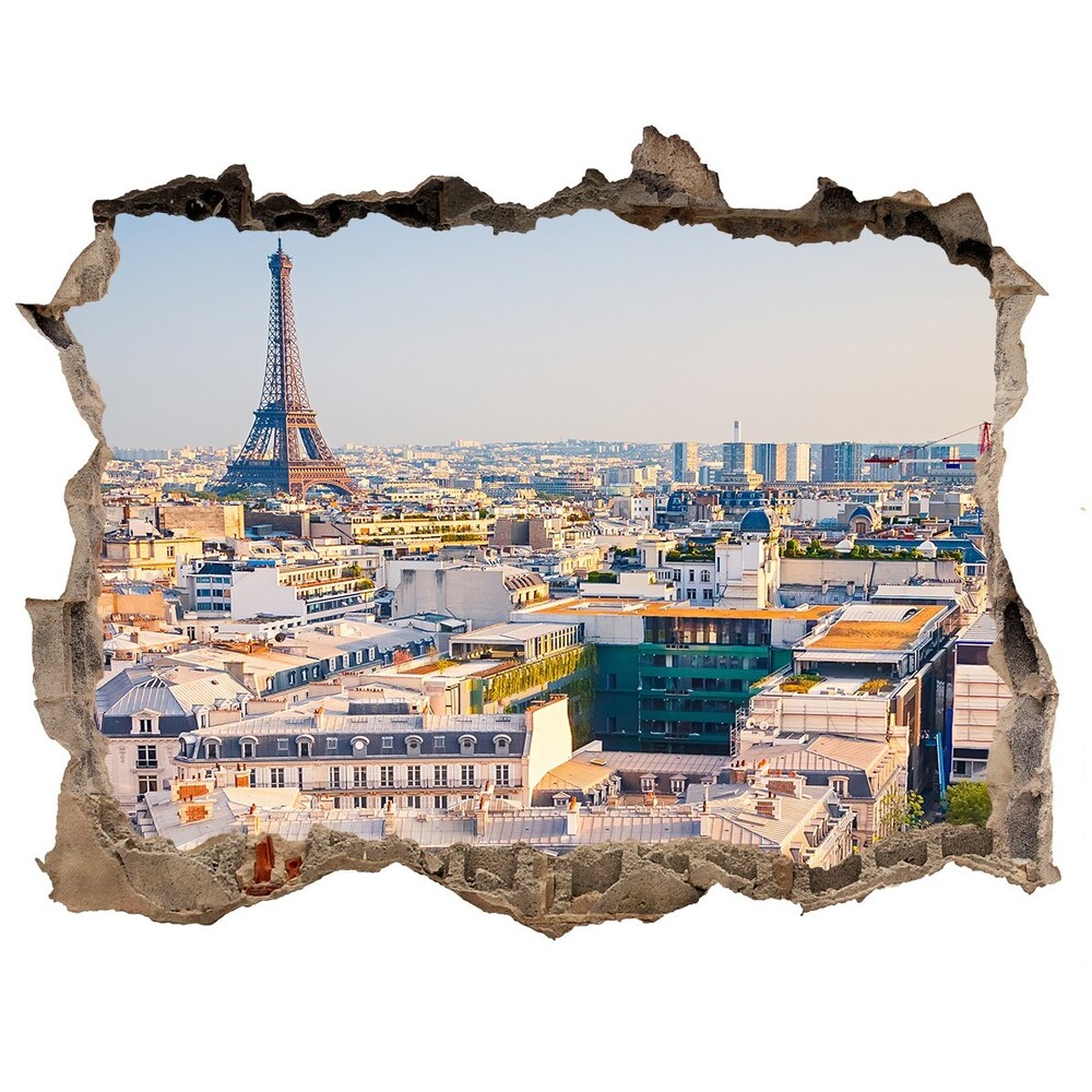 Fototapeta dziura na ścianę 3d naklejka Paryż