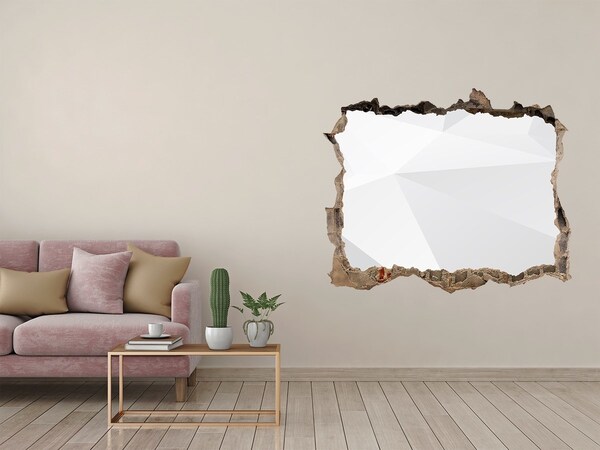 Dziura 3d fototapeta na ścianę Złamana ściana z odbiciem światła