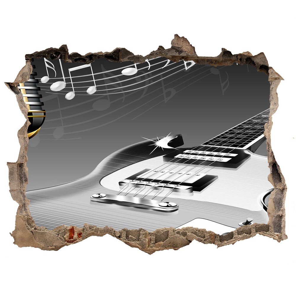 Fotoobraz dziura na ścianę Gitara i mikrofon