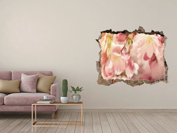 Samoprzylepna dziura na ścianę Kwiatowe marzenie w betonie