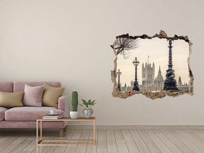 Fototapeta dziura na ścianę 3d Widok na Londyn