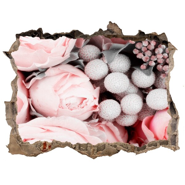 Samoprzylepna dziura naklejka Kwiatowy raj za ścianą