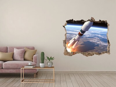 Foto zdjęcie dziura na ścianę Rakieta kosmiczna