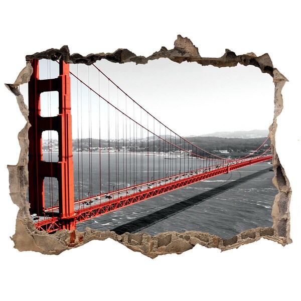 Fototapeta dziura na ścianę 3d Most Golden Gate w San Francisco