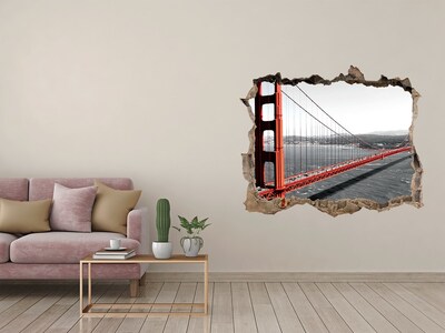 Fototapeta dziura na ścianę 3d Most Golden Gate w San Francisco