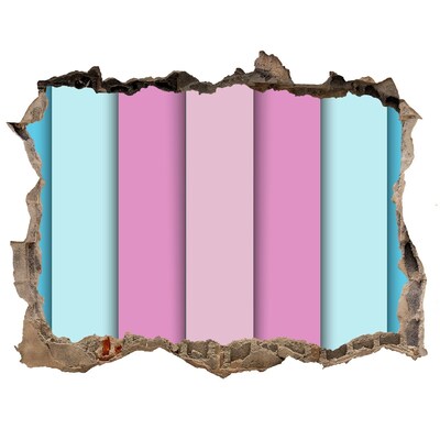 Dziura 3d fototapeta naklejka Kolorowa ściana w ruinie