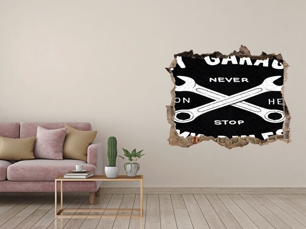 Fototapeta dziura na ścianę Warsztat z zasadami