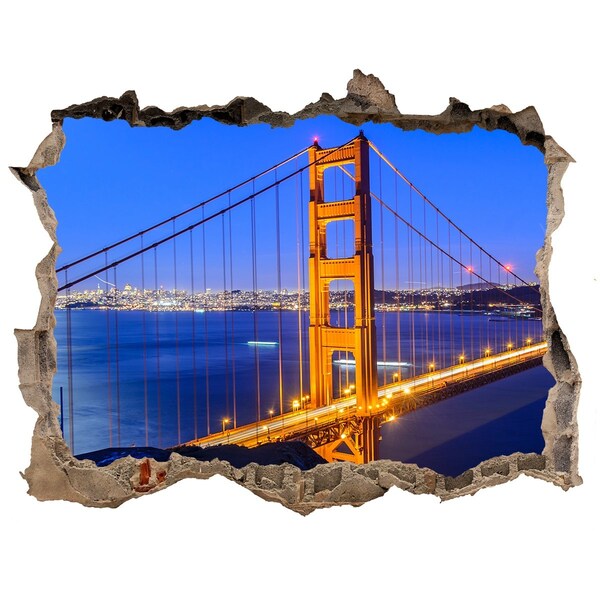 Fototapeta dziura na ścianę 3d Most San Francisco