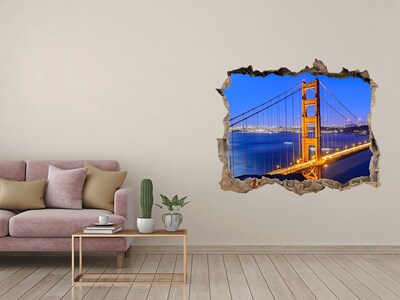 Fototapeta dziura na ścianę 3d Most San Francisco