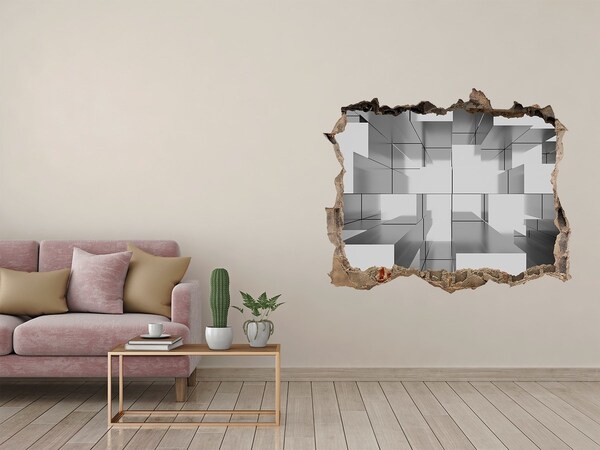 Dziura 3d fototapeta naklejka Przestrzeń w betonie