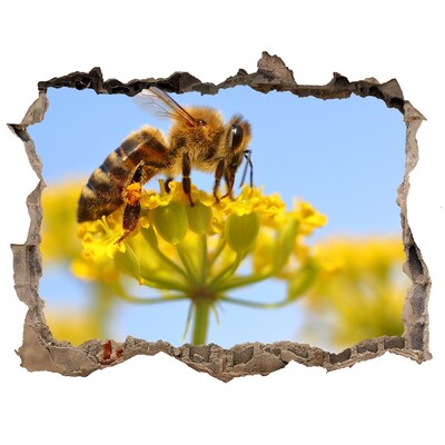 Samoprzylepna dziura Pszczoła na kwiatku