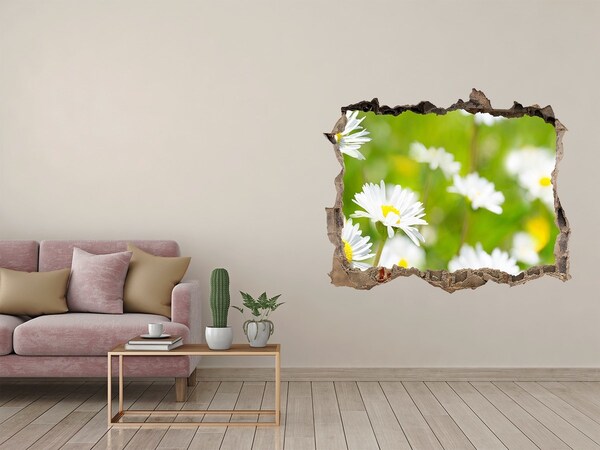 Samoprzylepna dziura naklejka Kwiatowy raj za murami