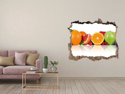 Naklejka dziura na ścianę Kolorowe owoce