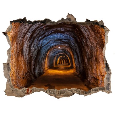 Fototapeta dziura na ścianę 3d Podziemny tunel