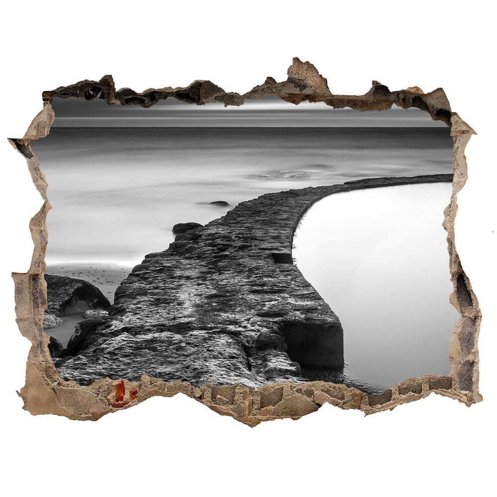 naklejka fototapeta 3D widok Kamienista plaża
