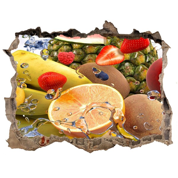 Samoprzylepna naklejka beton Owocowy raj za ścianą