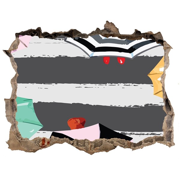 Fotoobraz dziura na ścianę Tajemnicza plaża z parasolami