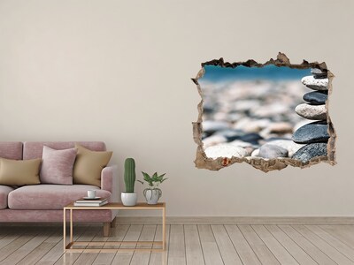 naklejka fototapeta 3D widok Kamienie na plaży