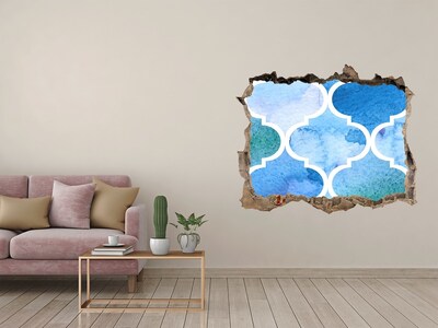 Fotoobraz dziura na ścianę Morska mozaika w dziurze ściennej