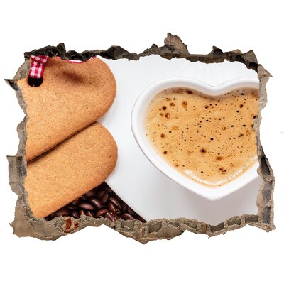 Samoprzylepna naklejka Kawa z ciasteczkami