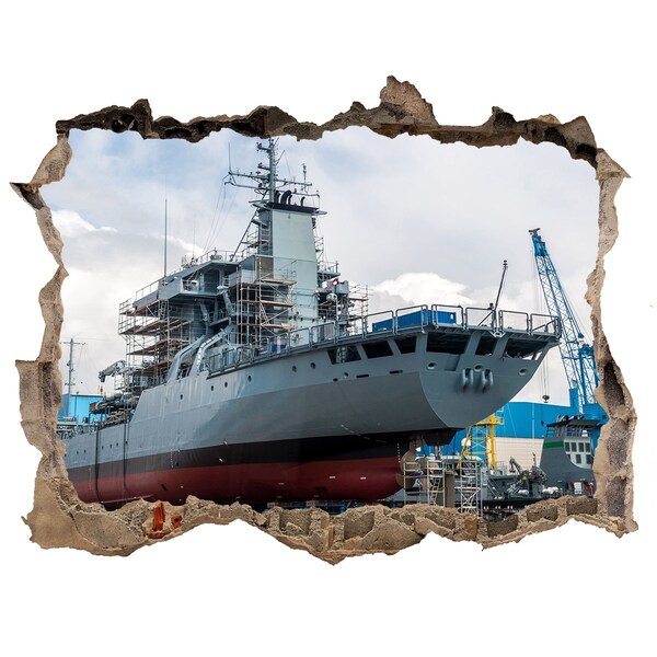 Fototapeta dziura na ścianę Statek w stoczni