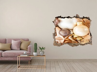 Fototapeta naklejka na ścianę Świąteczne dekoracje w dziurze w ścianie