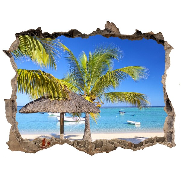 naklejka fototapeta 3D widok Plaża Mauritius